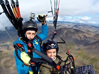 Tandem Paragliding over the Rugged Lava Fields at Blue Mountains, photo 8