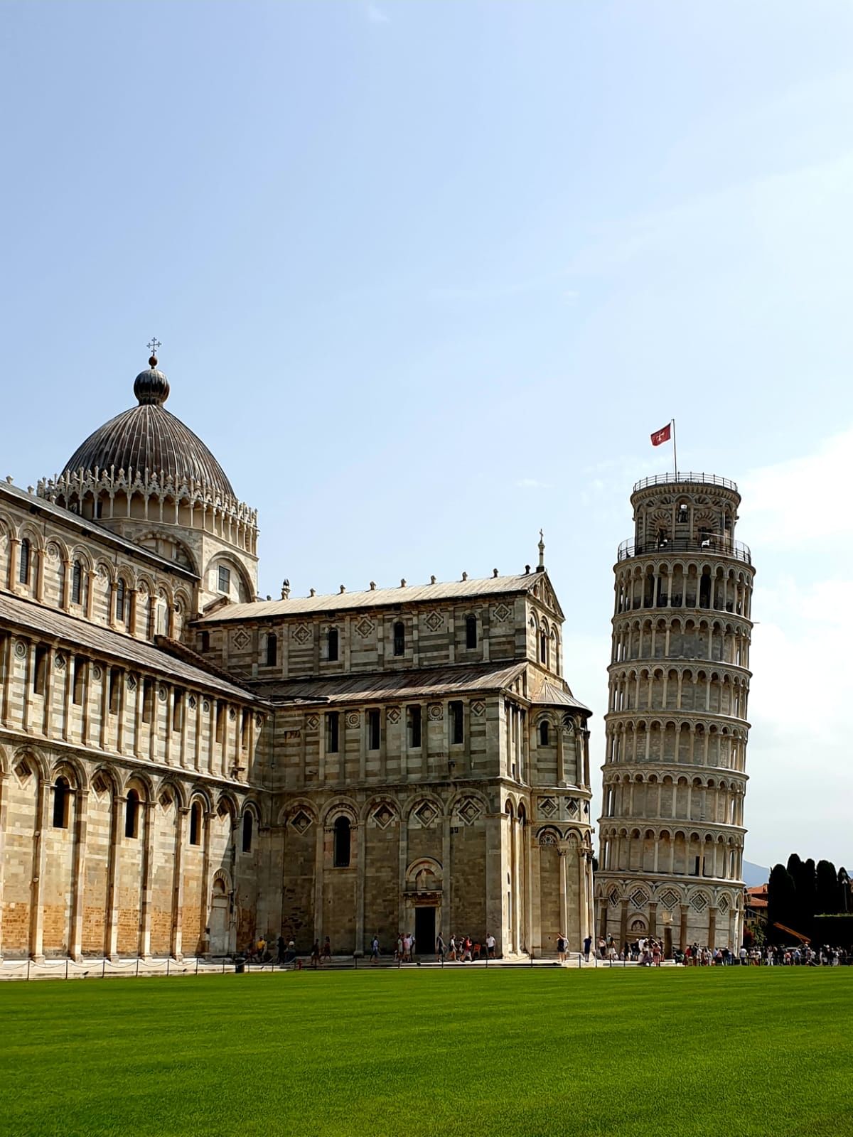 View of Pisa's Cathedral Santa Maria Assunta and the Leaning Tower of Pisa