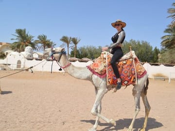 Experience the timeless tradition of camel riding in the Sahara.