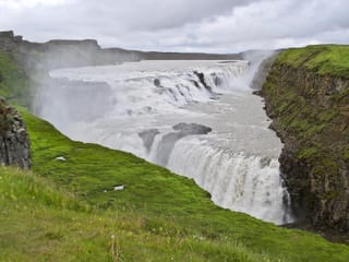 Gullfoss waterfall in summer
