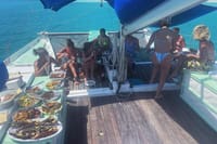 Relax on a small group boat tour, enjoying a fresh barbecue lunch as you float on clear turquoise water.