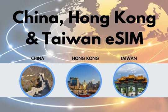 China + Hong Kong + Taiwan eSIM (Instant Delivery)