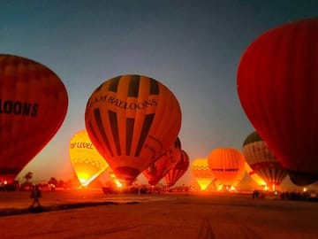 Hot Air Balloon Ride over Luxor's West Bank at Sunrise