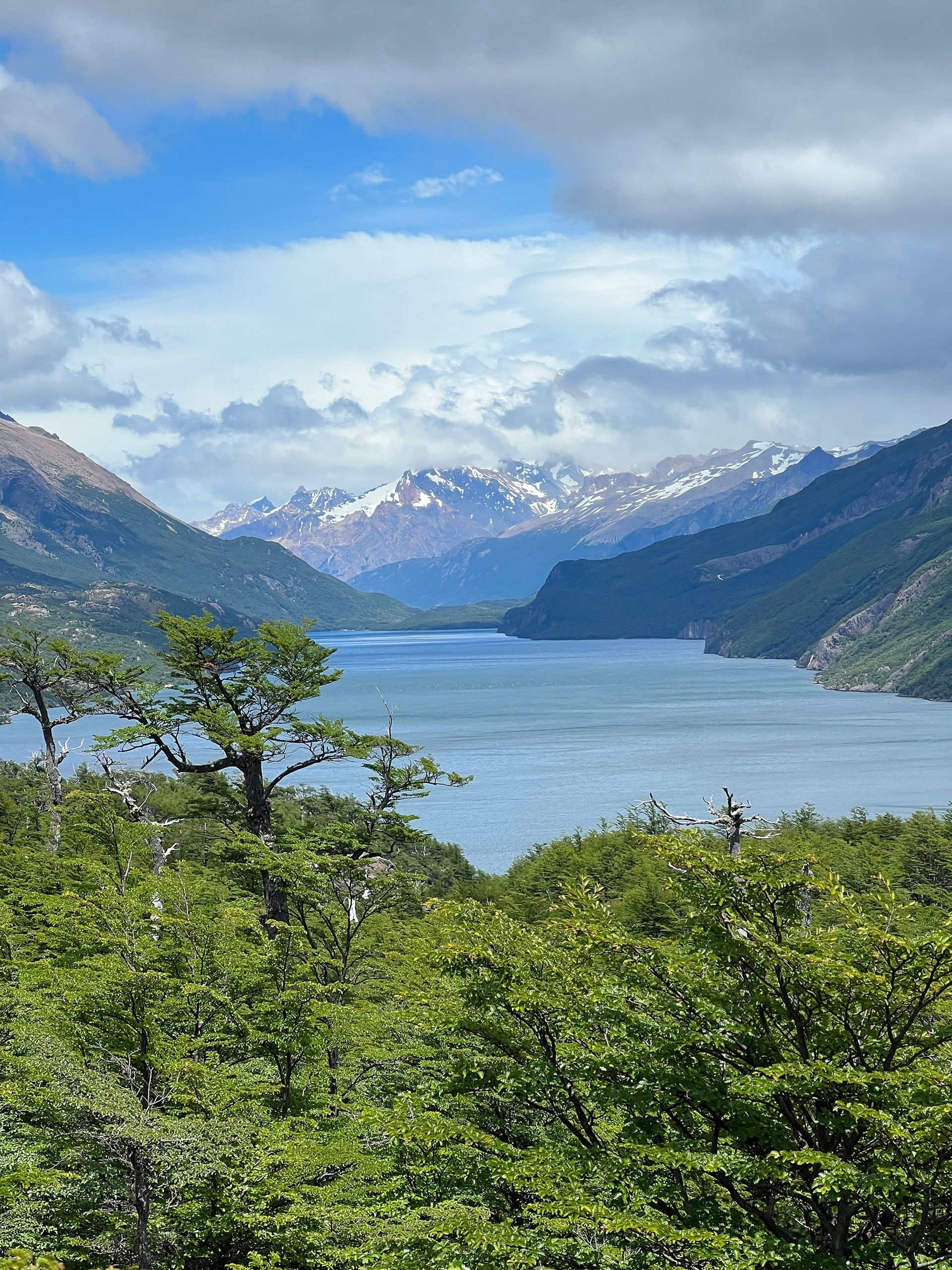 Vista del Cerro Fitz Roy desde la punta norte del Lago del Desierto