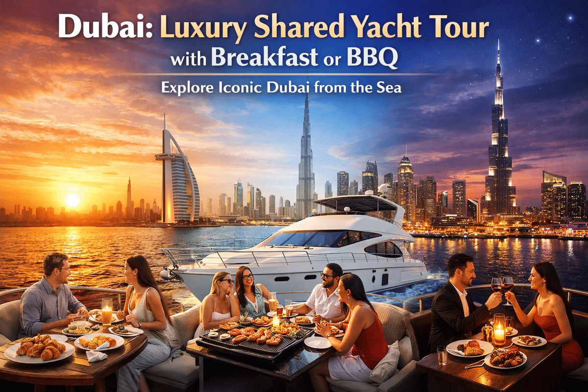Dubai: Luxury Shared Yacht Tour with Breakfast or BBQ – Explore Iconic Dubai from the Sea