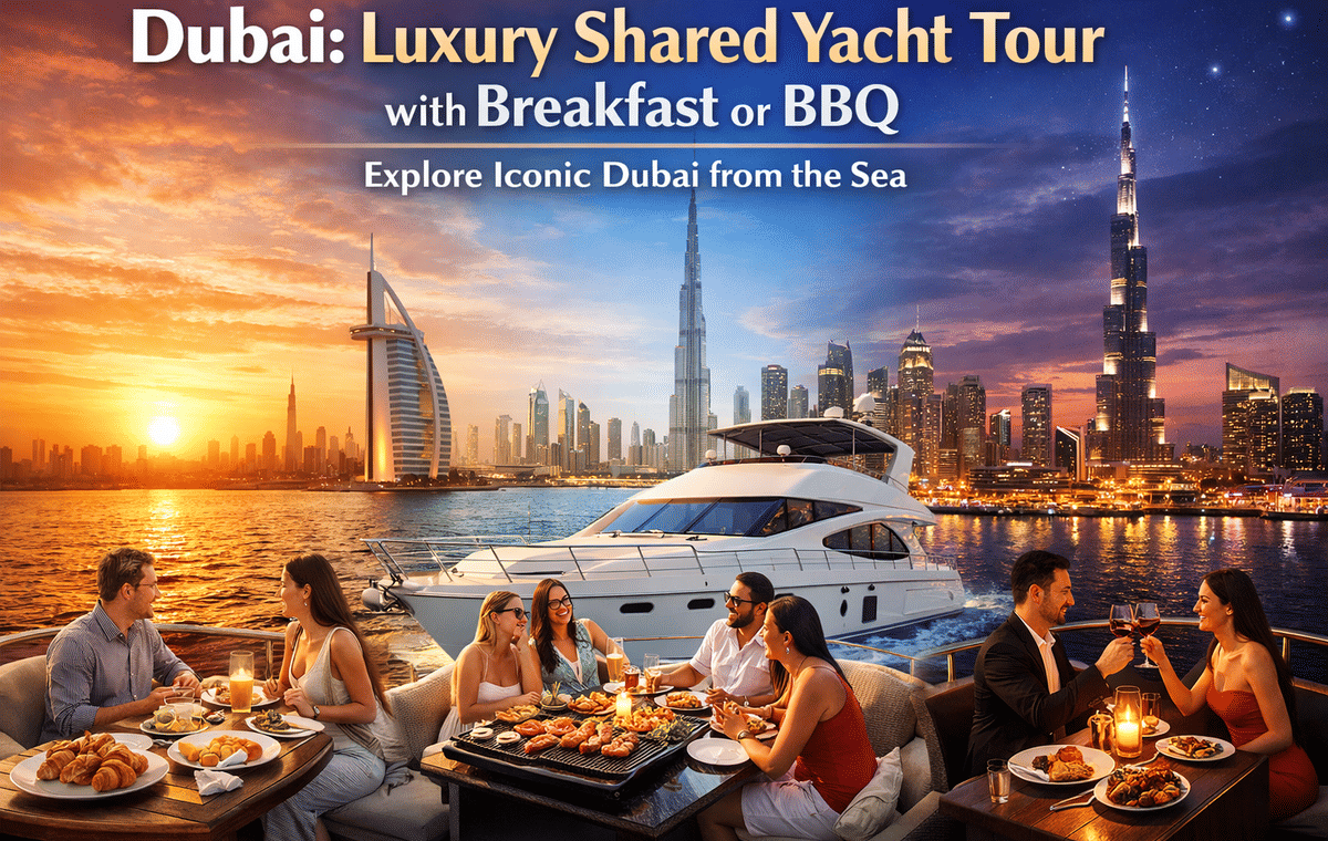 Dubai: Luxury Shared Yacht Tour with Breakfast or BBQ – Explore Iconic Dubai from the Sea