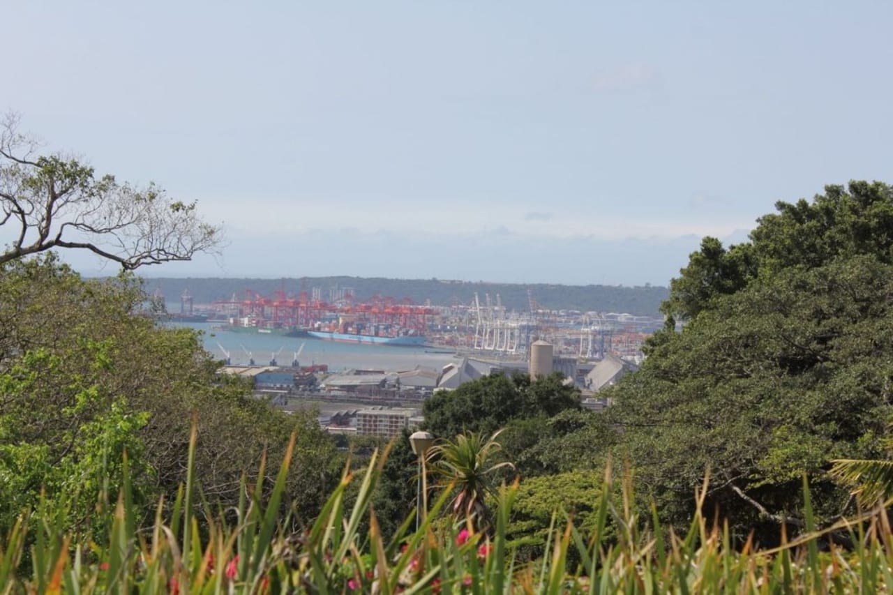 <p>a view of Durban's big ports while at the Howard University</p>