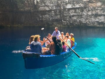 Boat Tour of Melissani Lake Cave and Myrtos Beach Views