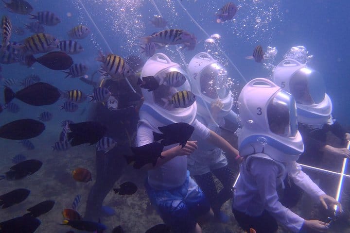 walking in the bottom of the sea
