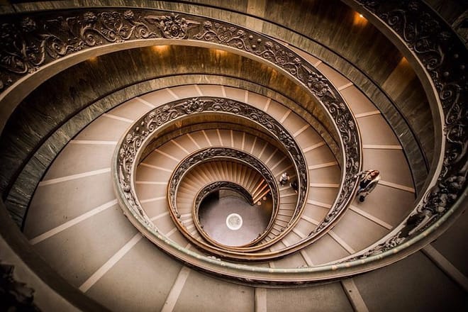 Staircase at the Vatican Museums