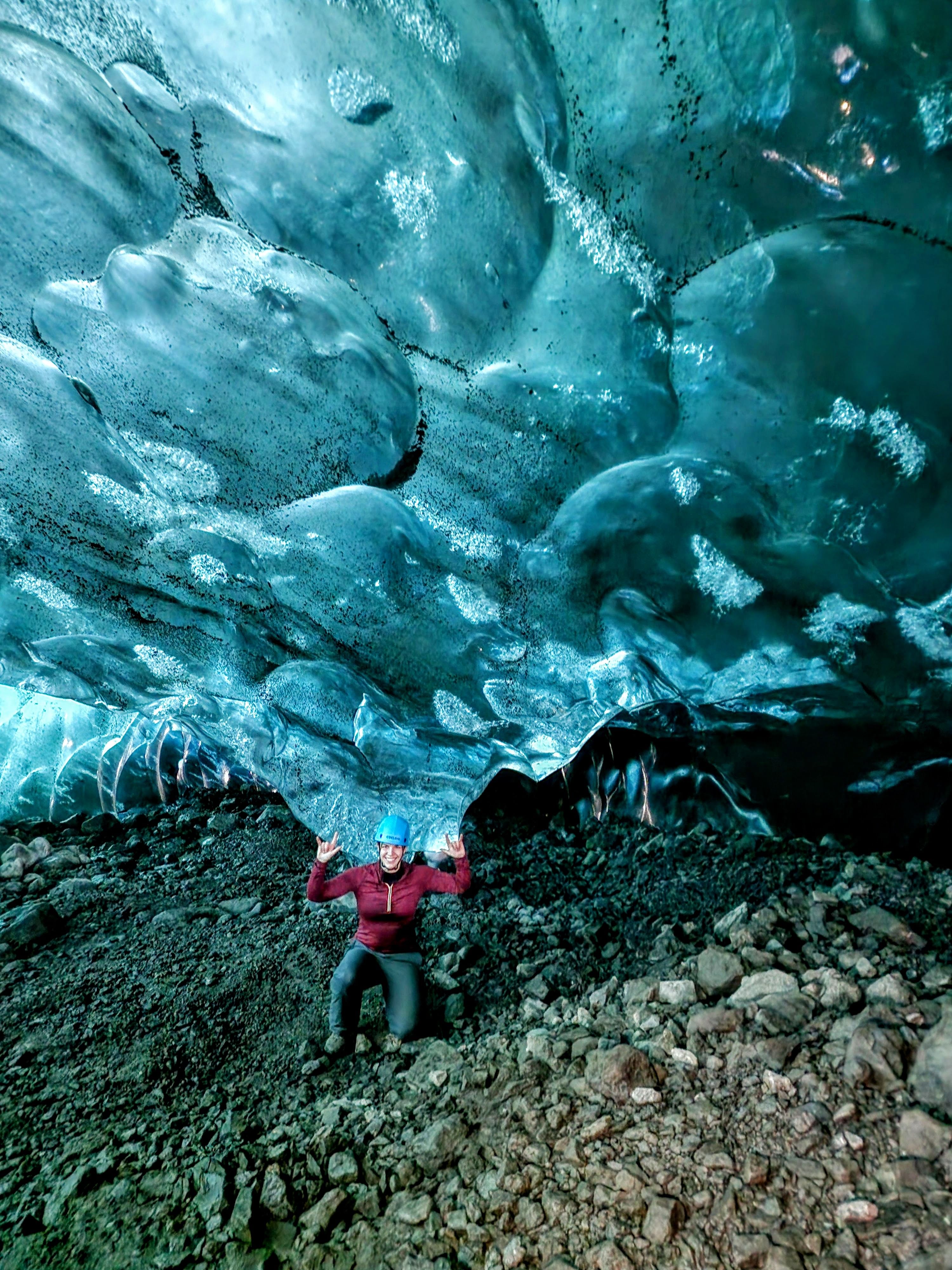 Formation and the colors are great in Sparkle ice cave