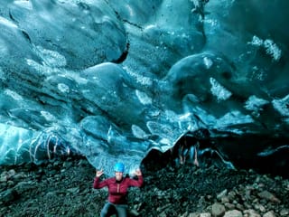 Formation and the colors are great in Sparkle ice cave