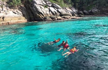 Coral Island, Promthep Cape & Sunset Dinner with Power Catamaran