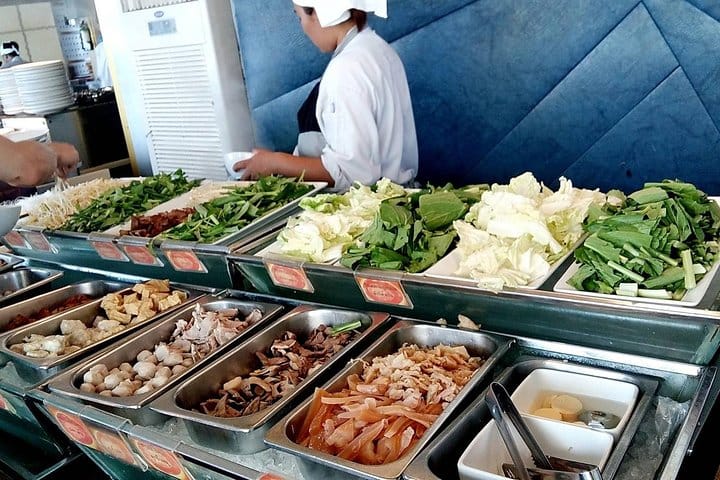Cooking station at the restaurant