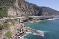 Cliff bridge on ocean road