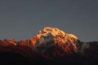 Setting the Sun at Annapurna Region