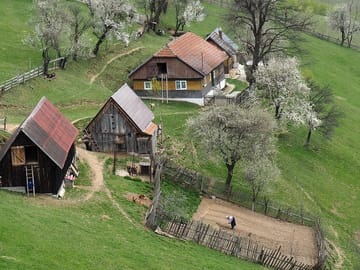Village life in Transylvanian Carpathian mountains