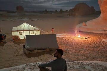 Private Overnight Camping Adventure in White and Black Desert, Egypt