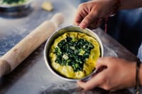 Fresh boiled spinach