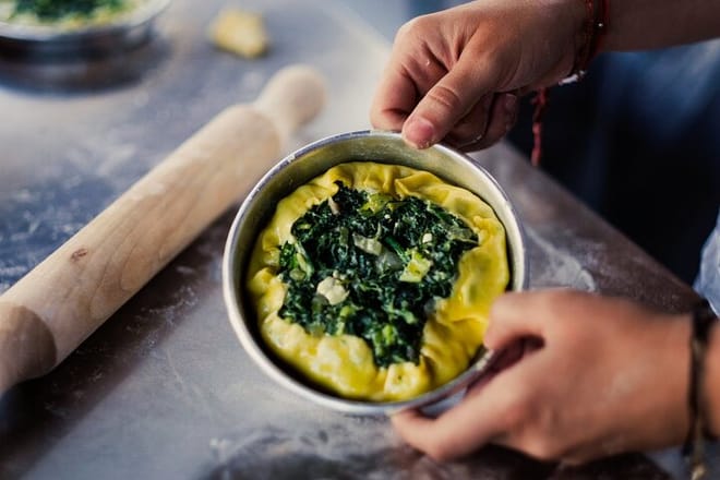 Fresh boiled spinach