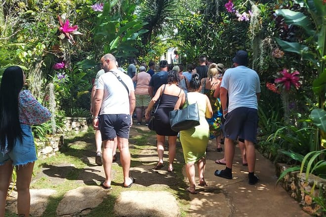 Visitors going up to Mt. Zion
