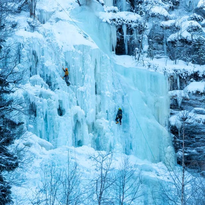 Insider Korouoma Frozen Waterfalls