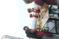 Preparing Cooking during winter at roof top