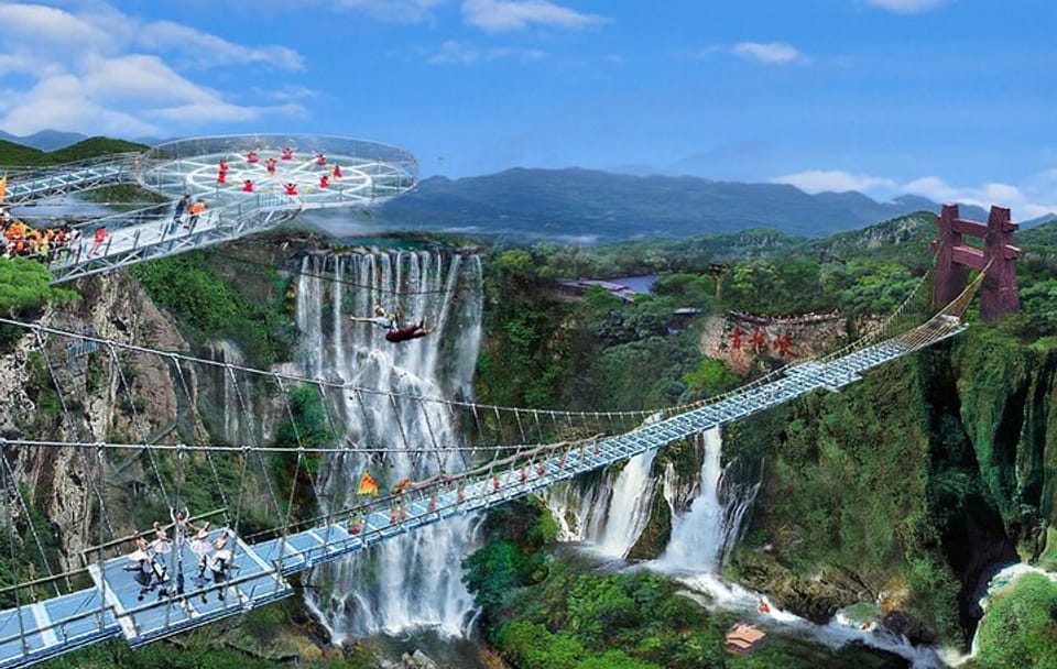 Gulong Gorge Skywalk and ATV Adventure in Qingxin County