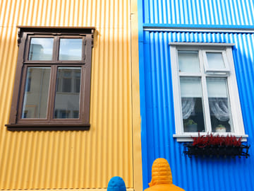 As Iceland tends to be rather dark during the winter time, the locals have brightened up Reykjavik with colourful houses and art pieces