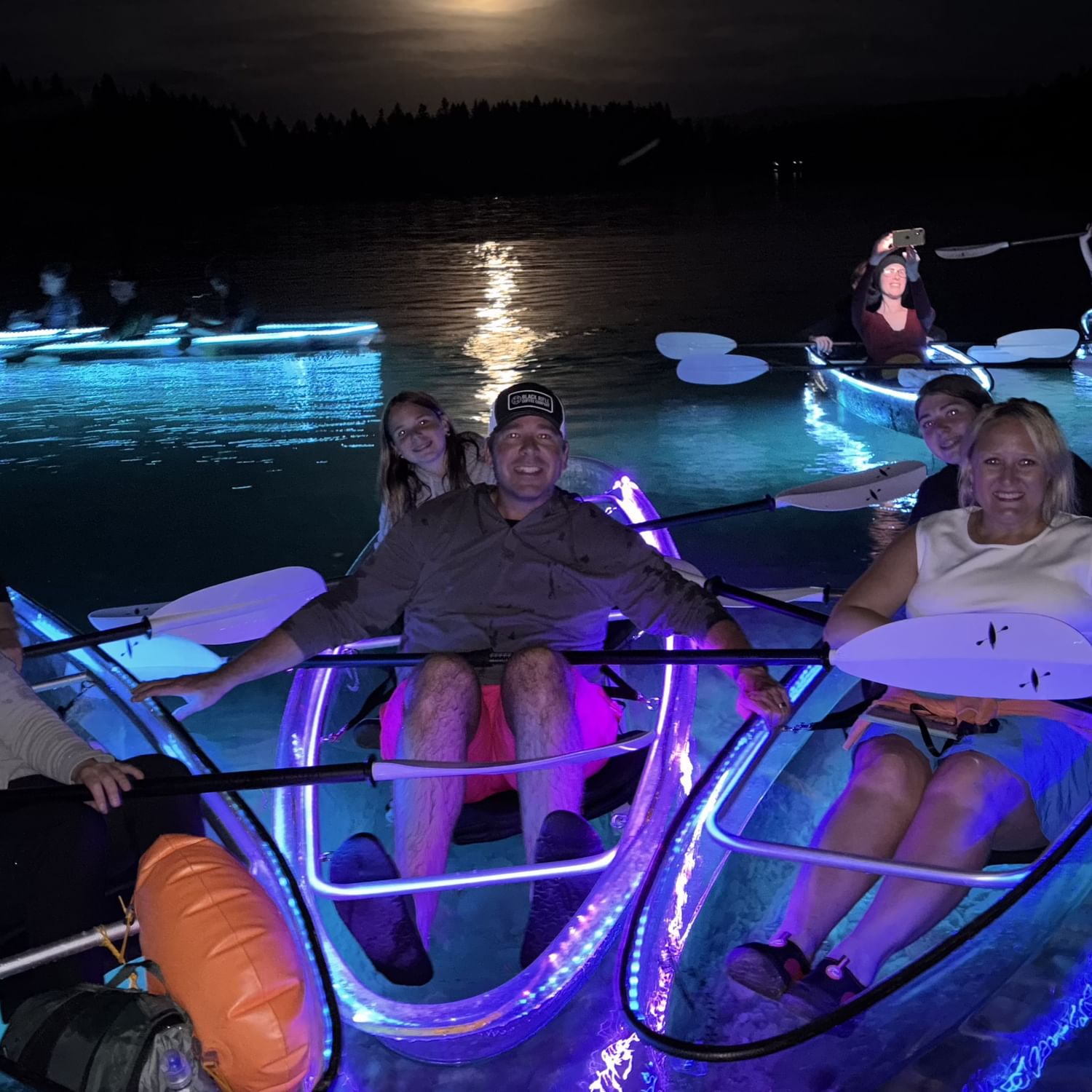 LED Illuminated Sunset Clear Kayak Tour //Kalispell, MT//
