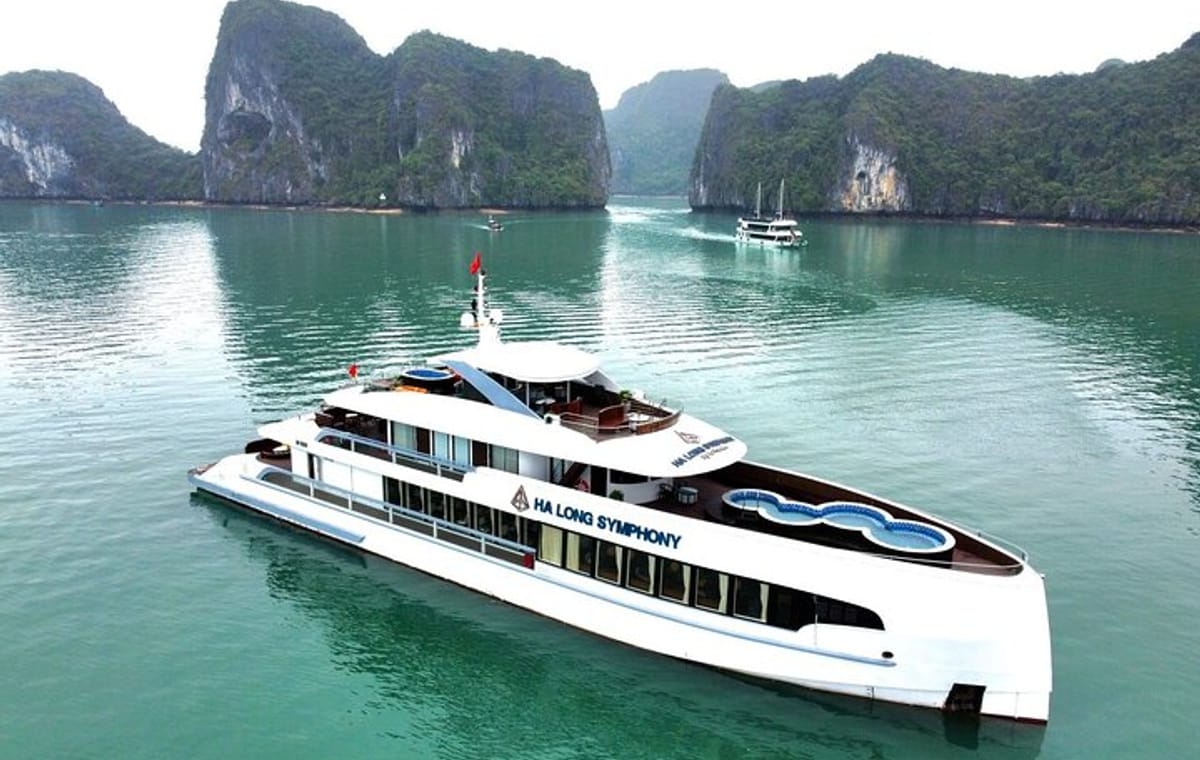 Ha Long Symphony Cruise Luxury Day Tour from Harbor with Pick up