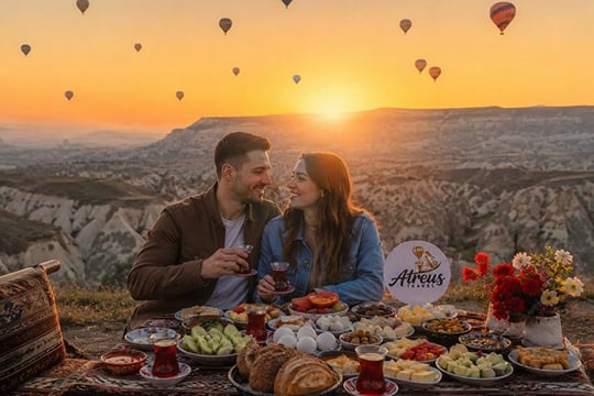 Cappadocia Sunrise Breakfast with Hot Air Balloon Views 