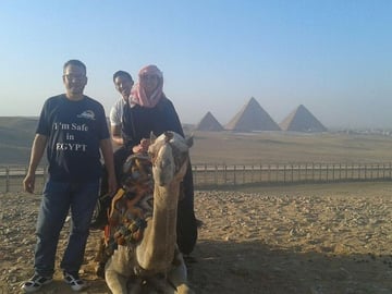 Camel ride at Giza Pyramids