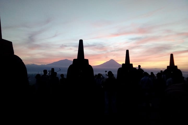Sunrise at Borobudur temple