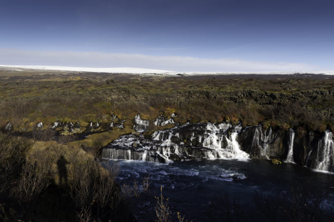 Borgarfjörður, Silver circle in minivan: lava tunnel and hot spring