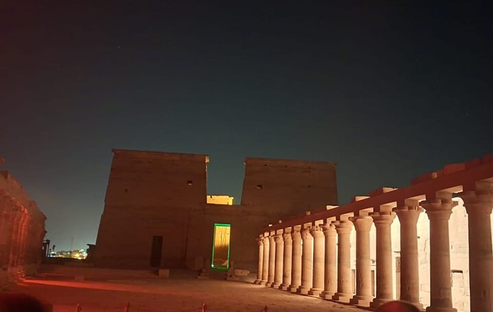 Philae Temple Night Light Show with Private Transfers in Aswan