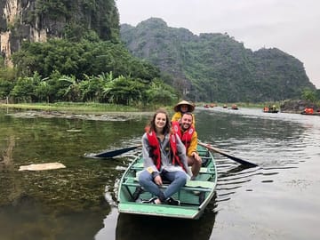 Tam Coc Boating Hoa Lu Private Day Tour and Local Family Visit