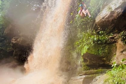 Rappelling Tour at Talliquihui Waterfall in Tarapoto, Peru