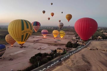 Hot Air Balloon Ride over Luxor's West Bank at Sunrise