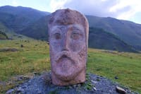Sno Giant Head Sculptures of Georgia’s prominent public figures
