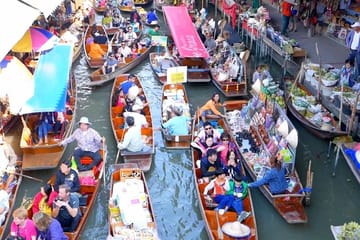 The Best of Damnoen Saduak (Floating) & Maeklong (Railway) Market