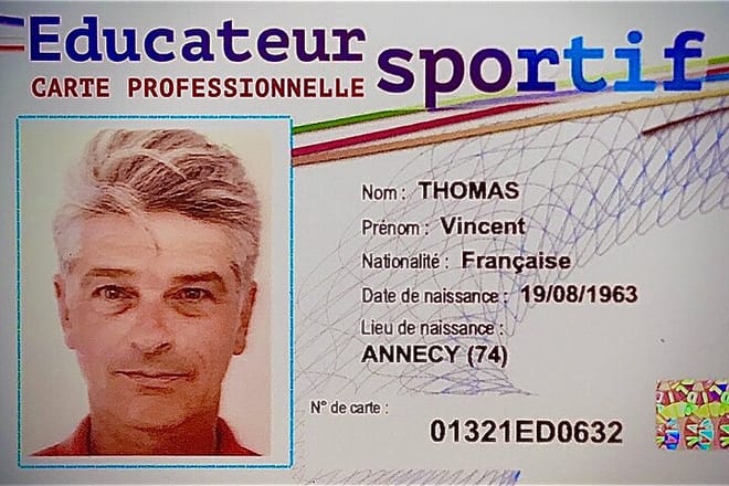 Vincent Thomas Moniteur-Guide. Carte Professionnelle