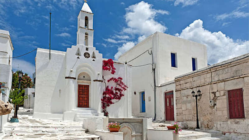 White church in Tinos island