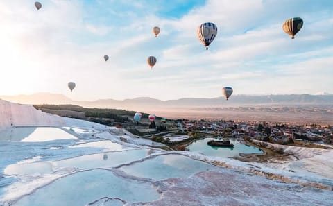 Hot Air Balloon Flight Over Pamukkale's Travertine Terraces