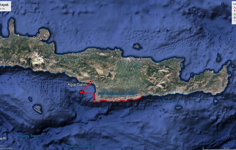 3-Day Sea Kayak Adventure along Crete's Southern Coast