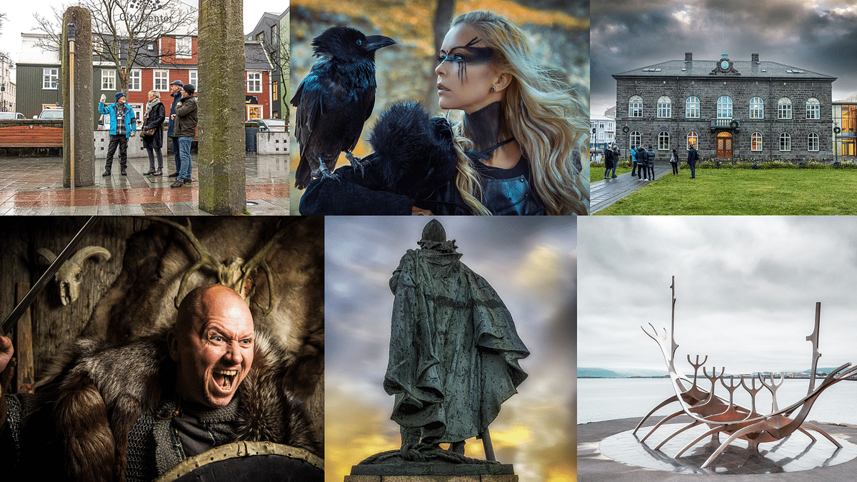 A collage of the different topics awaiting you on our Private Viking Age Walking Tour