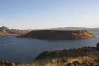 Umayo Lake in front of the tombs