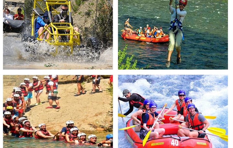 Full Day Rafting, Buggy safari and Zipline from Alanya and Side