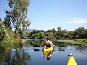 Rent a kayak on the Coghinas river from the Baduboi Bridge in Valledoria