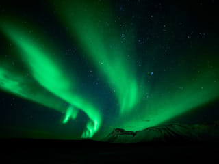 Northern Lights during ice cave and northern lights tour Iceland